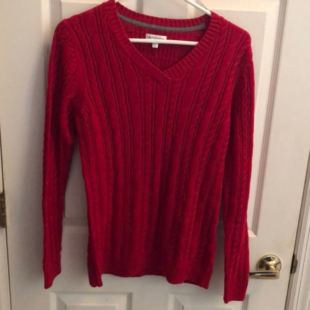 Croft & Barrow Red Sweater Sz Medium